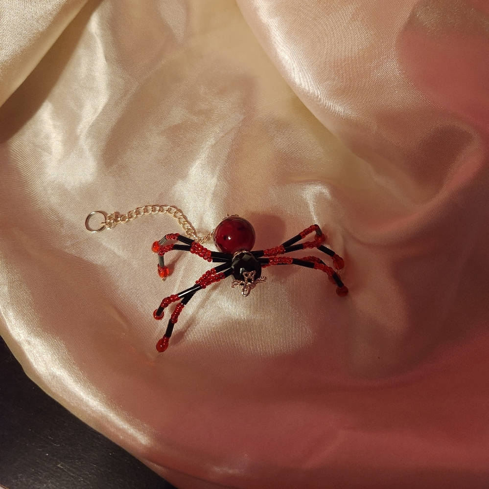 Beaded Spider Keychain